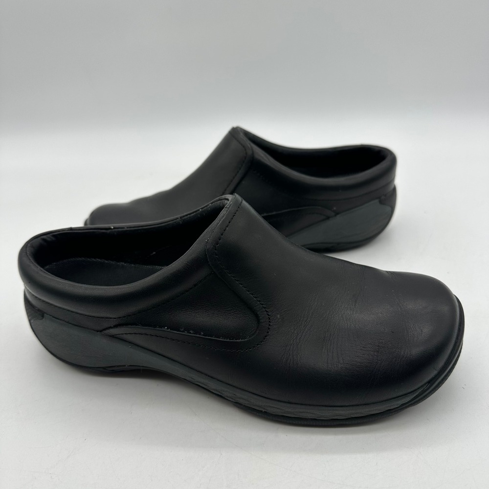 Merrell J45810W Womens Size 6 Encore Q2 Mules Breeze Black Leather Slip On Clogs